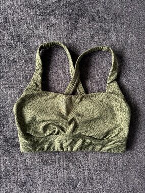 all in motion | Olive Green | Sports Bra | Size Small